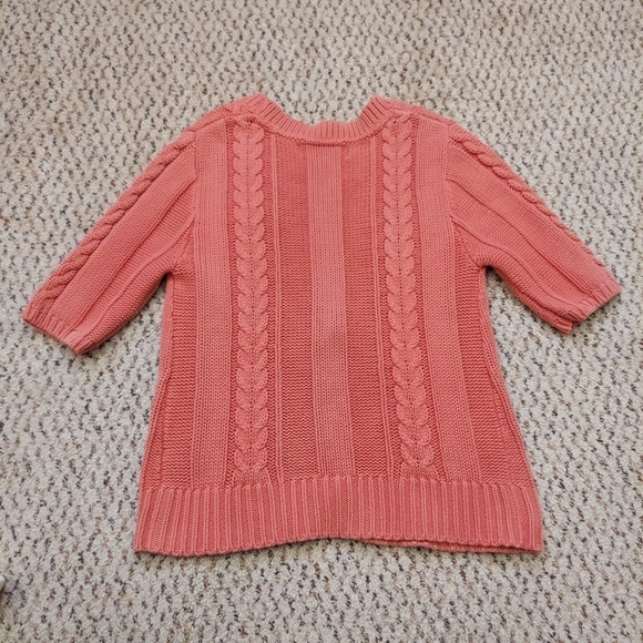 Old Navy Maternity Womens Coral Cardigan Sweater Size M Short Sleeve Button Up - Picture 9 of 9